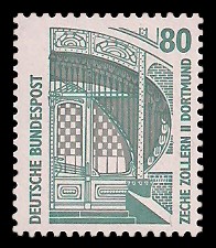 80 Pf Briefmarke: Serie Sehenswürdigkeiten