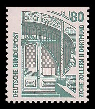 80 Pf Briefmarke: Serie Sehenswürdigkeiten 80 Pf Briefmarke: Serie Sehenswürdigkeiten