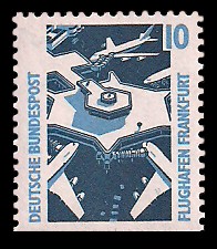 10 Pf Briefmarke: Serie Sehenswürdigkeiten