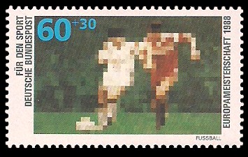 60 + 30 Pf Briefmarke: Für den Sport 1988