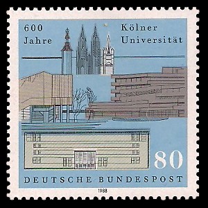 80 Pf Briefmarke: 600 Jahre Kölner Universität