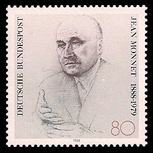 80 Pf Briefmarke: 100. Geburtstag Jean Monnet 80 Pf Briefmarke: 100. Geburtstag Jean Monnet