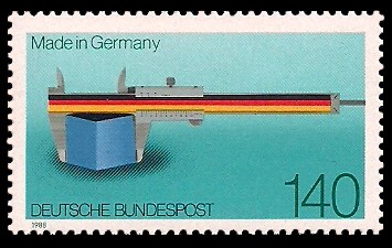 140 Pf Briefmarke: Made in Germany