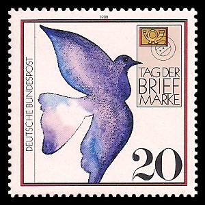 20 Pf Briefmarke: Tag der Briefmarke 1988