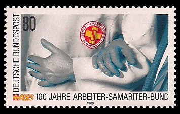 80 Pf Briefmarke: 100 Jahre Arbeiter-Samariter-Bund