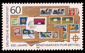 60 Pf Briefmarke: 100 Jahre Briefmarken für Bethel 60 Pf Briefmarke: 100 Jahre Briefmarken für Bethel