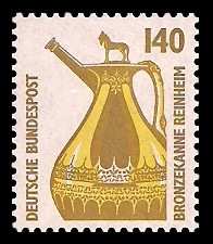 140 Pf Briefmarke: Serie Sehenswürdigkeiten