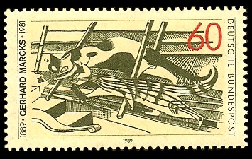 60 Pf Briefmarke: 100. Geburtstag Gerhard Marcks