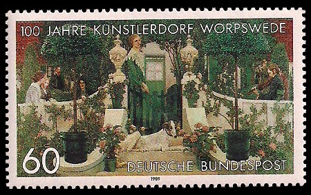 60 Pf Briefmarke: 100 Jahre Künstlerdorf Worpswede