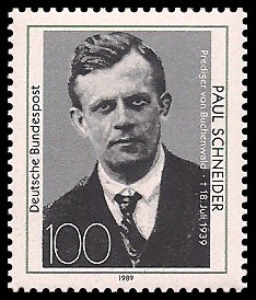 100 Pf Briefmarke: 50. Todestag Paul Schneider