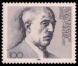 100 Pf Briefmarke: 100. Geburtstag Wilhelm Leuschner 100 Pf Briefmarke: 100. Geburtstag Wilhelm Leuschner