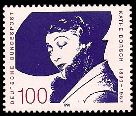 100 Pf Briefmarke: 100. Geburtstag Käthe Dorsch 100 Pf Briefmarke: 100. Geburtstag Käthe Dorsch