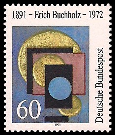 60 Pf Briefmarke: 100. Geburtstag Erich Buchholz 60 Pf Briefmarke: 100. Geburtstag Erich Buchholz