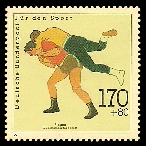 170 + 80 Pf Briefmarke: Für den Sport 1991