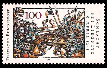 100 Pf Briefmarke: Schlacht bei Liegnitz