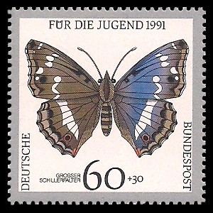 60 + 30 Pf Briefmarke: Für die Jugend 1991, Schmetterlinge