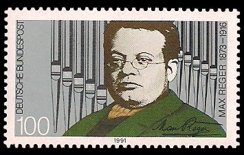 100 Pf Briefmarke: 75. Todestag Max Reger 100 Pf Briefmarke: 75. Todestag Max Reger
