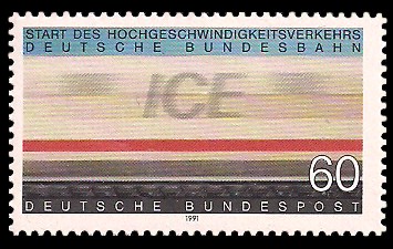 60 Pf Briefmarke: ICE-Start