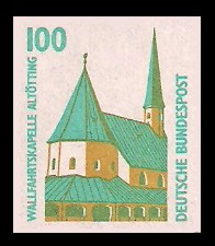 100 Pf Briefmarke: Serie Sehenswürdigkeiten 100 Pf Briefmarke: Serie Sehenswürdigkeiten