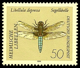 50 Pf Briefmarke: Heimische Libellen