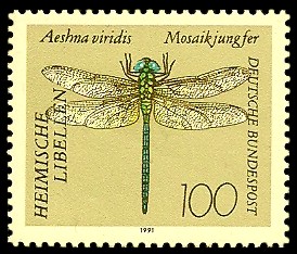 100 Pf Briefmarke: Heimische Libellen