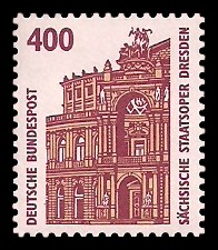 400 Pf Briefmarke: Serie Sehenswürdigkeiten 400 Pf Briefmarke: Serie Sehenswürdigkeiten