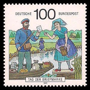 100 Pf Briefmarke: Tag der Briefmarke