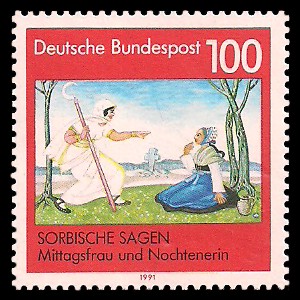 100 Pf Briefmarke: Sorbische Sagen