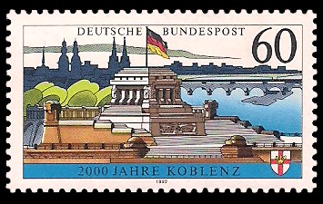 60 Pf Briefmarke: 2000 Jahre Koblenz