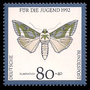 80 + 40 Pf Briefmarke: Für die Jugend 1992, Schmetterlinge 80 + 40 Pf Briefmarke: Für die Jugend 1992, Schmetterlinge