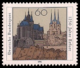 60 Pf Briefmarke: 1250 Jahre Erfurt