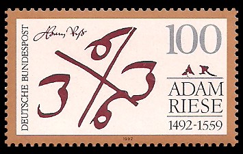 100 Pf Briefmarke: 500. Geburtstag Adam Ries 100 Pf Briefmarke: 500. Geburtstag Adam Ries