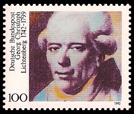 100 Pf Briefmarke: 250. Geburtstag Georg Christoph Lichtenberg