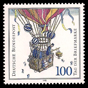 100 Pf Briefmarke: Tag der Briefmarke 1992 100 Pf Briefmarke: Tag der Briefmarke 1992