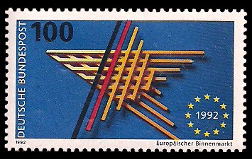 100 Pf Briefmarke: Europäischer Binnenmarkt