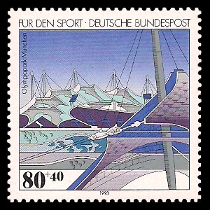 80 + 40 Pf Briefmarke: Für den Sport 1993