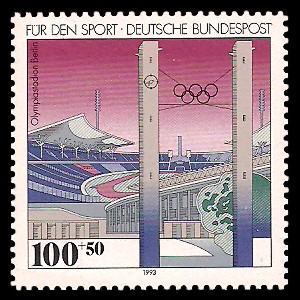 100 + 50 Pf Briefmarke: Für den Sport 1993