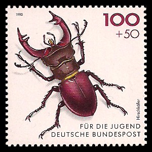 100 + 50 Pf Briefmarke: Für die Jugend 1993, Käfer