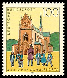 100 Pf Briefmarke: 450 Jahre Schulpforta