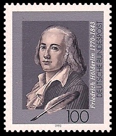 100 Pf Briefmarke: 150. Todestag Friedrich Hölderlin