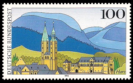100 Pf Briefmarke: Landschaften in Deutschland