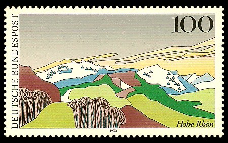 100 Pf Briefmarke: Landschaften in Deutschland 100 Pf Briefmarke: Landschaften in Deutschland