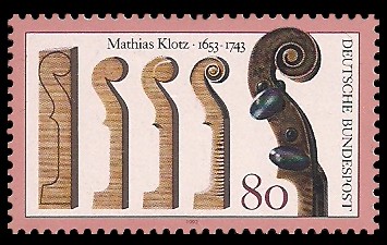 80 Pf Briefmarke: 250. Todestag Mathias Klotz