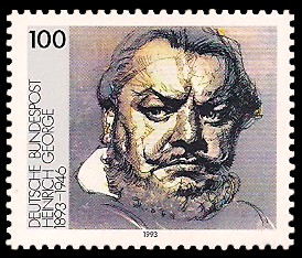 100 Pf Briefmarke: 100. Geburtstag Heinrich George