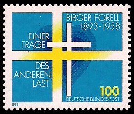 100 Pf Briefmarke: 100. Geburtstag Birger Forell 100 Pf Briefmarke: 100. Geburtstag Birger Forell
