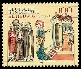 100 Pf Briefmarke: 750. Todestag Hedwig von Andechs 100 Pf Briefmarke: 750. Todestag Hedwig von Andechs