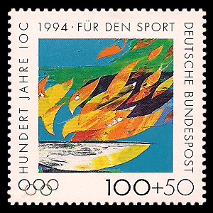 100 + 50 Pf Briefmarke: Für den Sport 1994