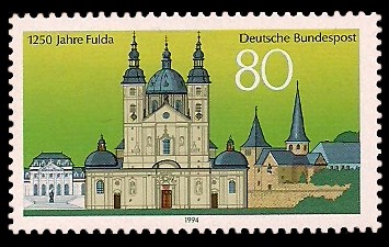 80 Pf Briefmarke: 1250 Jahre Fulda 80 Pf Briefmarke: 1250 Jahre Fulda