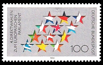 100 Pf Briefmarke: 4. Direktwahlen zum Europäischen Parlament 100 Pf Briefmarke: 4. Direktwahlen zum Europäischen Parlament
