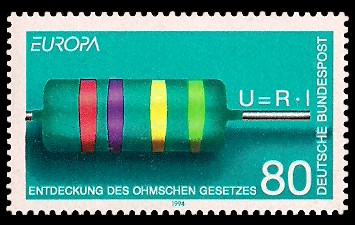 80 Pf Briefmarke: Europamarke 1994, technische Entdeckungen 80 Pf Briefmarke: Europamarke 1994, technische Entdeckungen